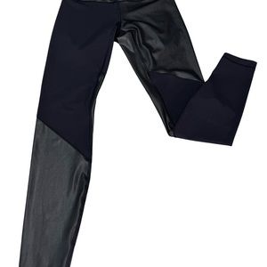 Lululemon Faux Leather Leggings Women Black Size 6
